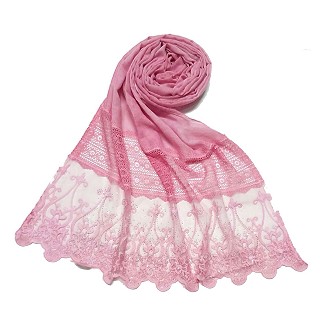 Limited Stock - Designer Diamond Studed Stole | Pink